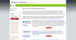 Desktop Screenshot of mastersinteaching.net