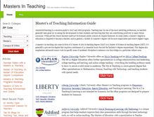 Tablet Screenshot of mastersinteaching.net